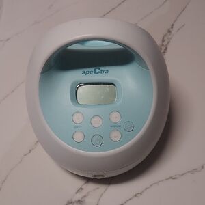 White and Blue Portable Audio Device